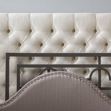 Demers upholstered panel deals headboard